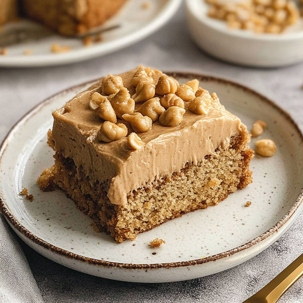 Recipe preparation for Peanut Butter Cake