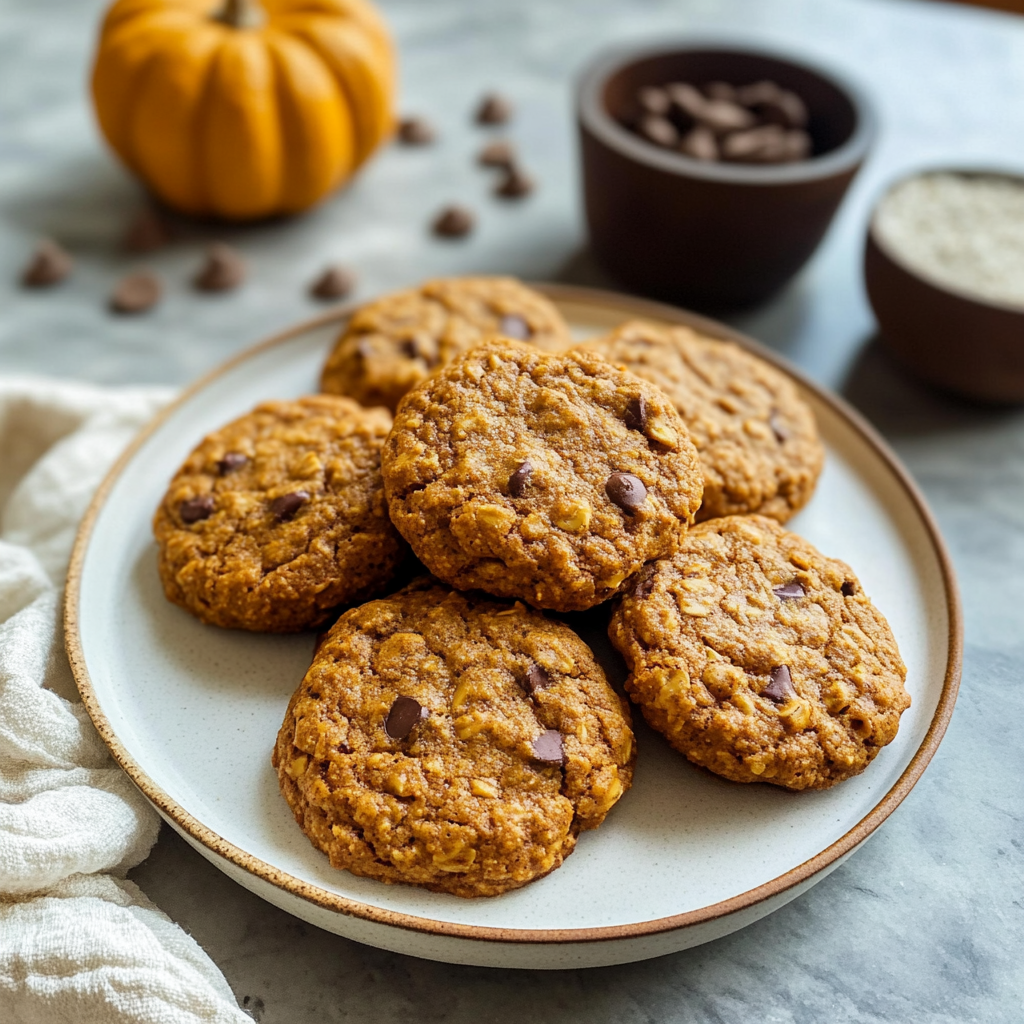 Recipe preparation for Pumpkin Oatmeal Cookies