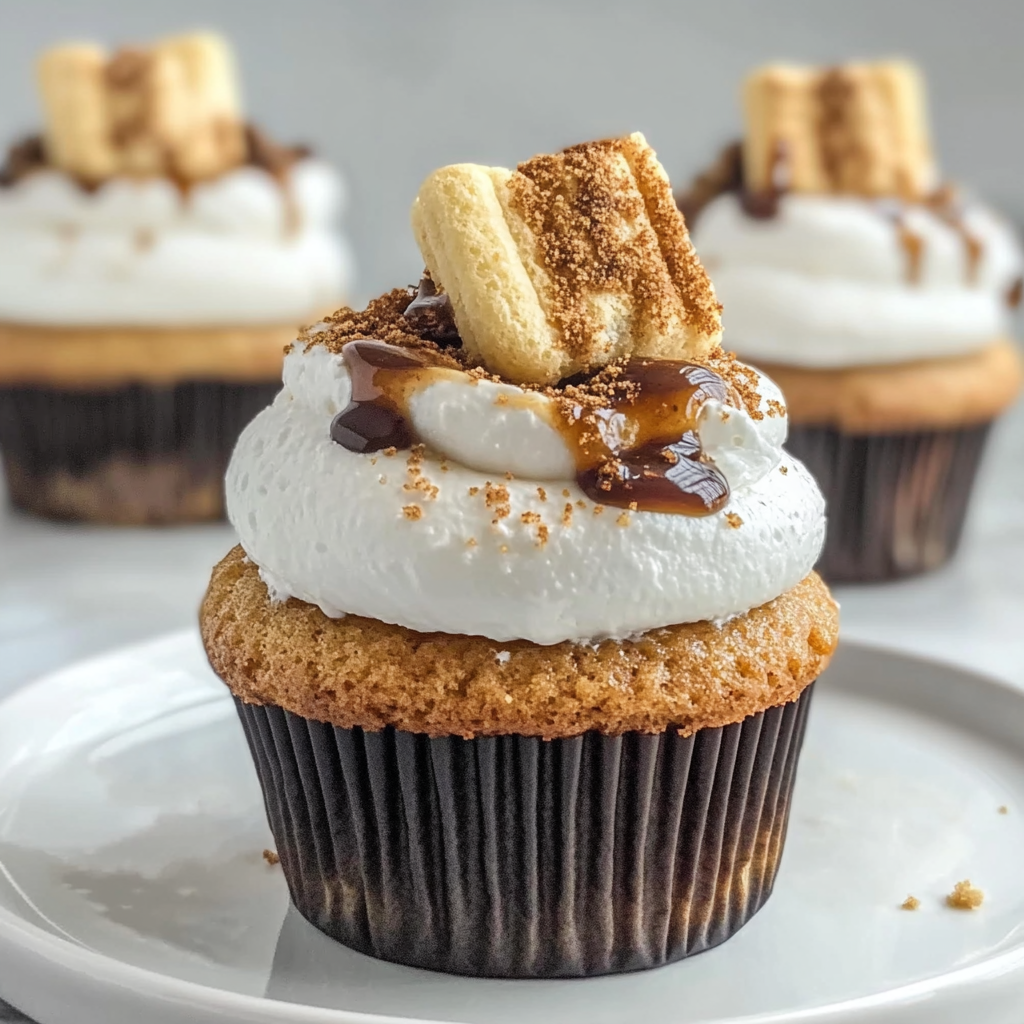 Recipe preparation for Smores Cupcakes
