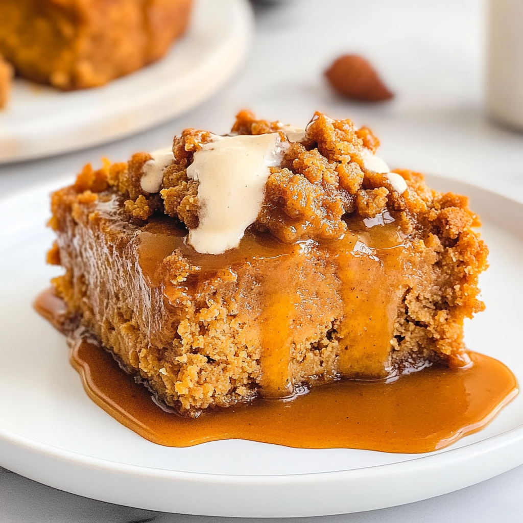Recipe preparation for Pumpkin Dump Cake