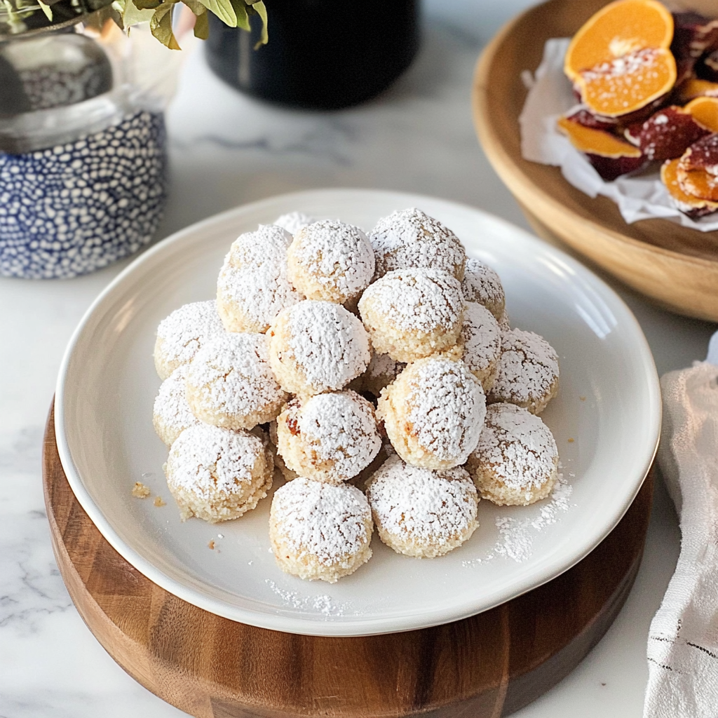 Recipe preparation for Mexican Wedding Cookies