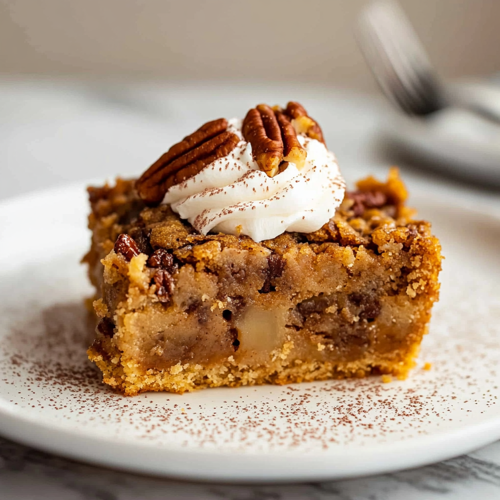 Recipe preparation for Pecan Pie Dump Cake