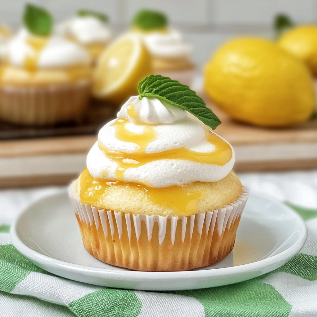 Recipe preparation for Lemon Meringue Cupcakes