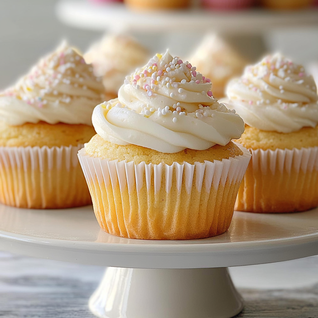 Recipe preparation for Vanilla Bean Cupcakes