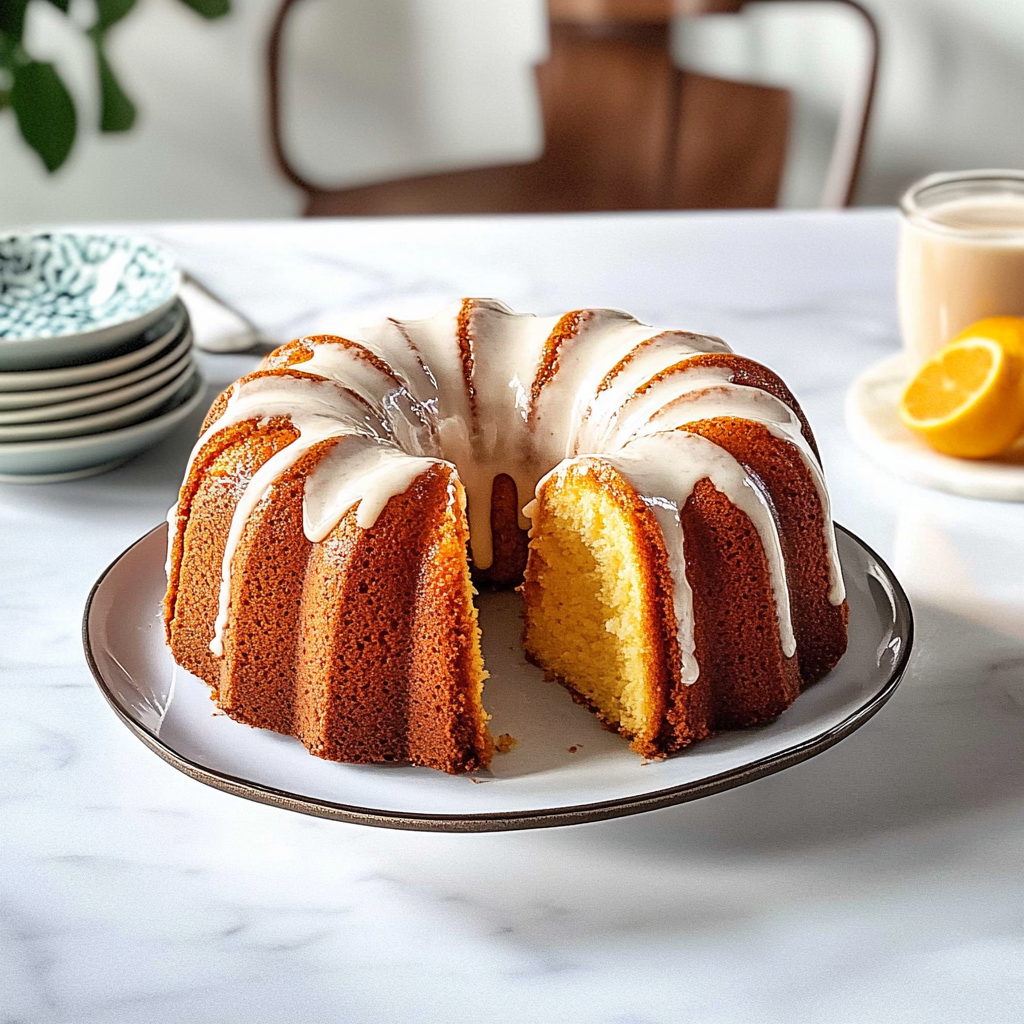 Recipe preparation for Sour Cream Pound Cake