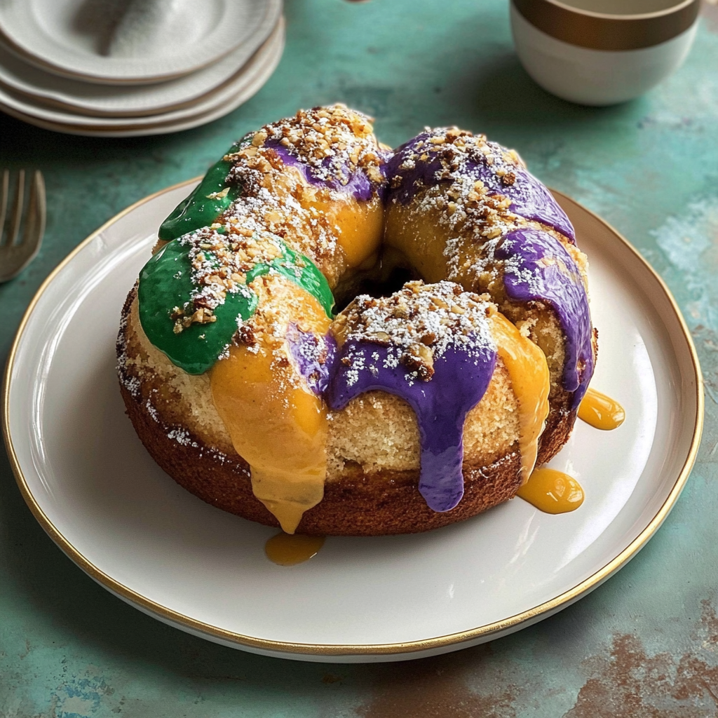 Recipe preparation for Authentic King Cake