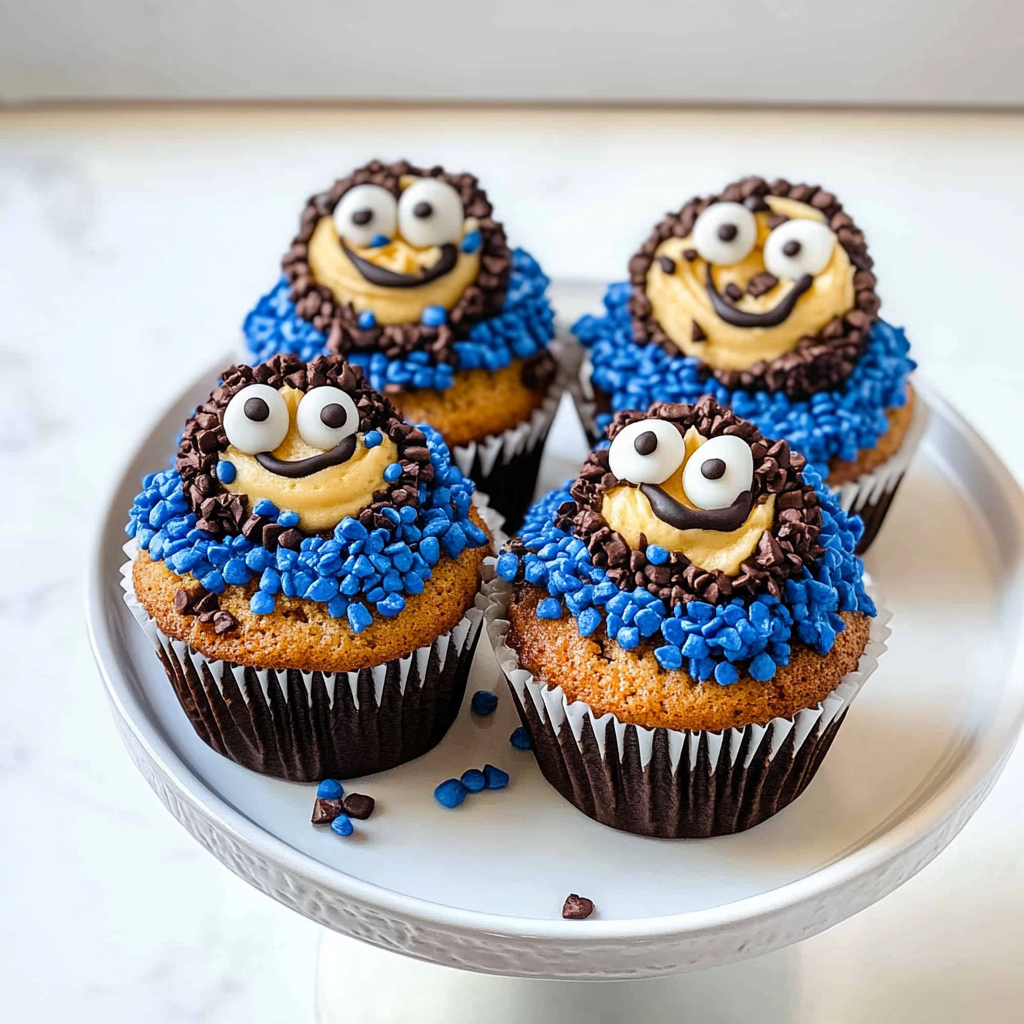 Recipe preparation for Cookie Monster Cupcakes