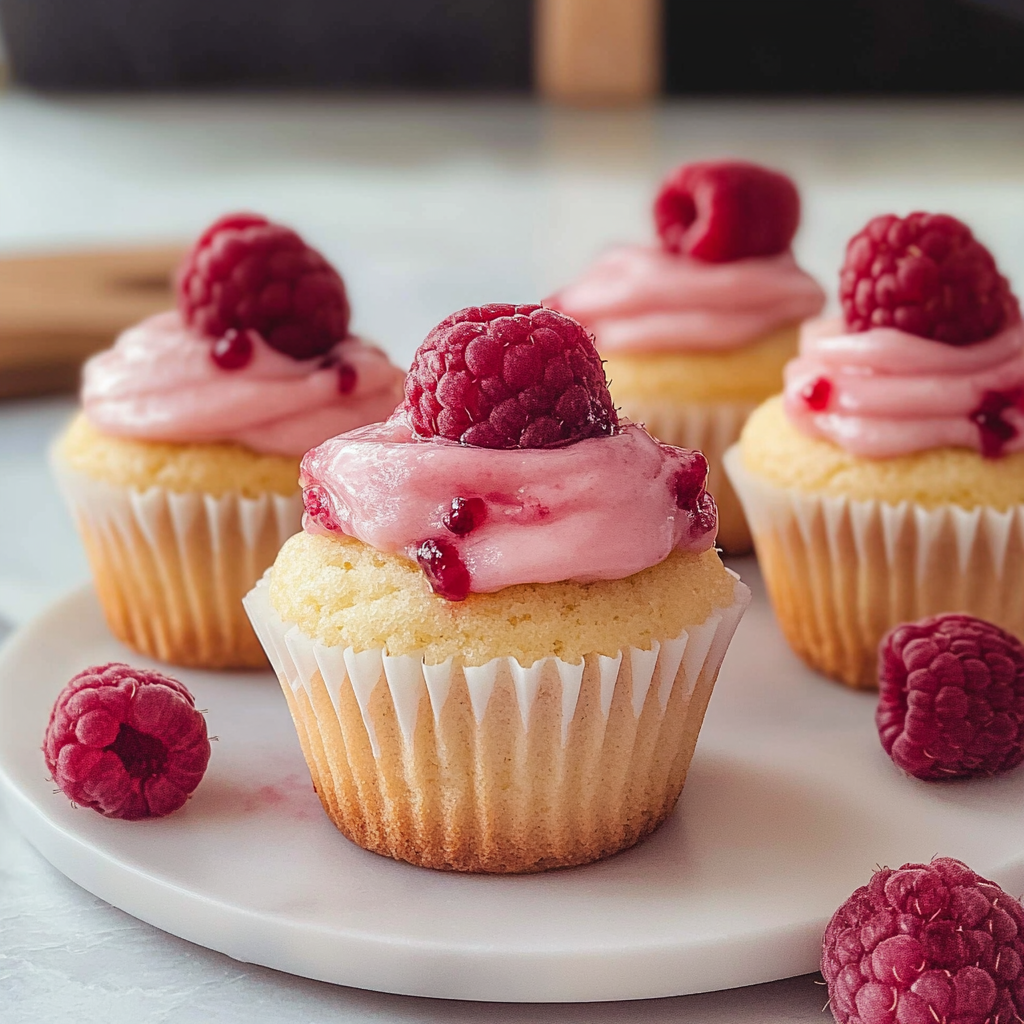 Recipe preparation for Raspberry Cupcakes