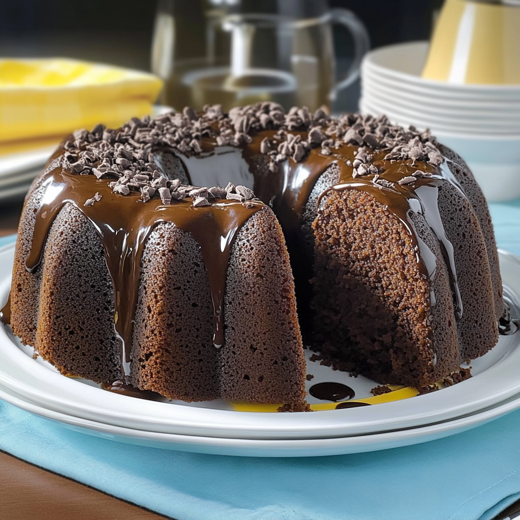 Recipe preparation for Chocolate Pound Cake