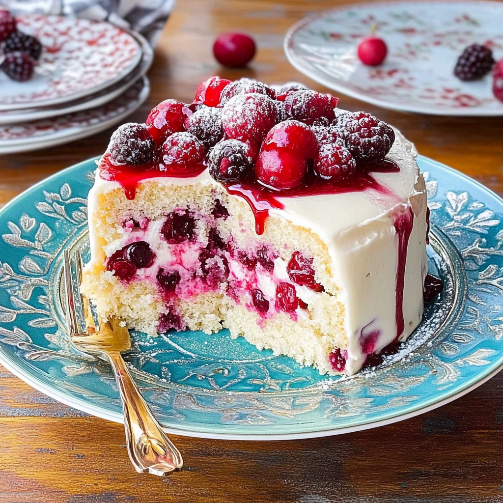 Recipe preparation for Cranberry Christmas Cake