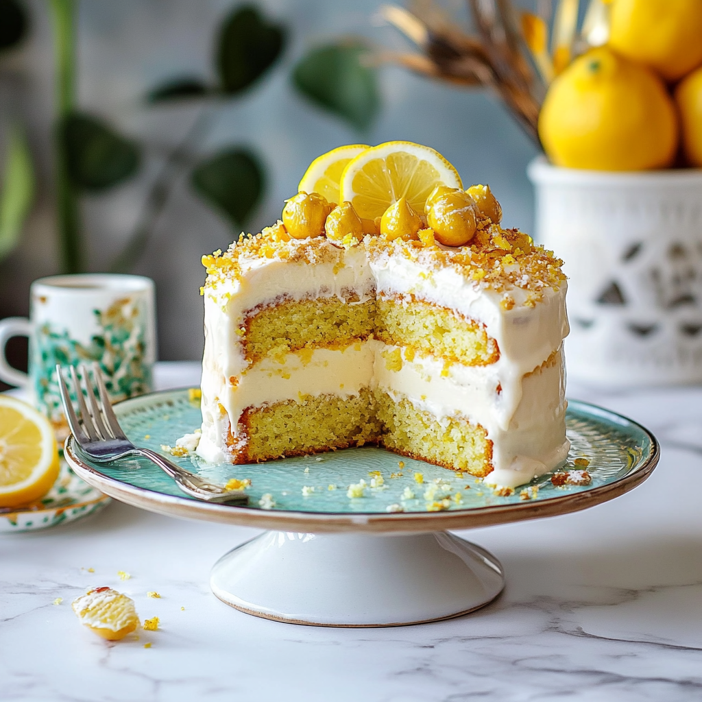 Recipe preparation for Lemon Cake