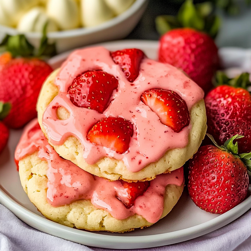 Recipe preparation for Strawberry Cookies