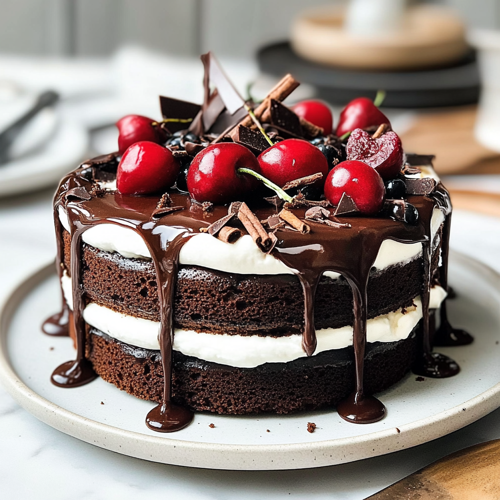 Recipe preparation for Black Forest Cake