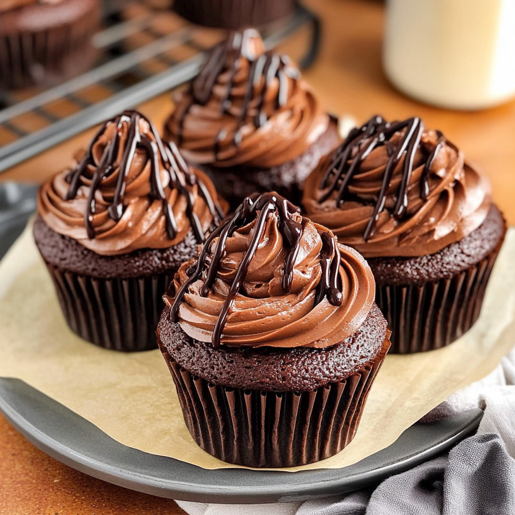 Recipe preparation for Best Chocolate Cupcakes