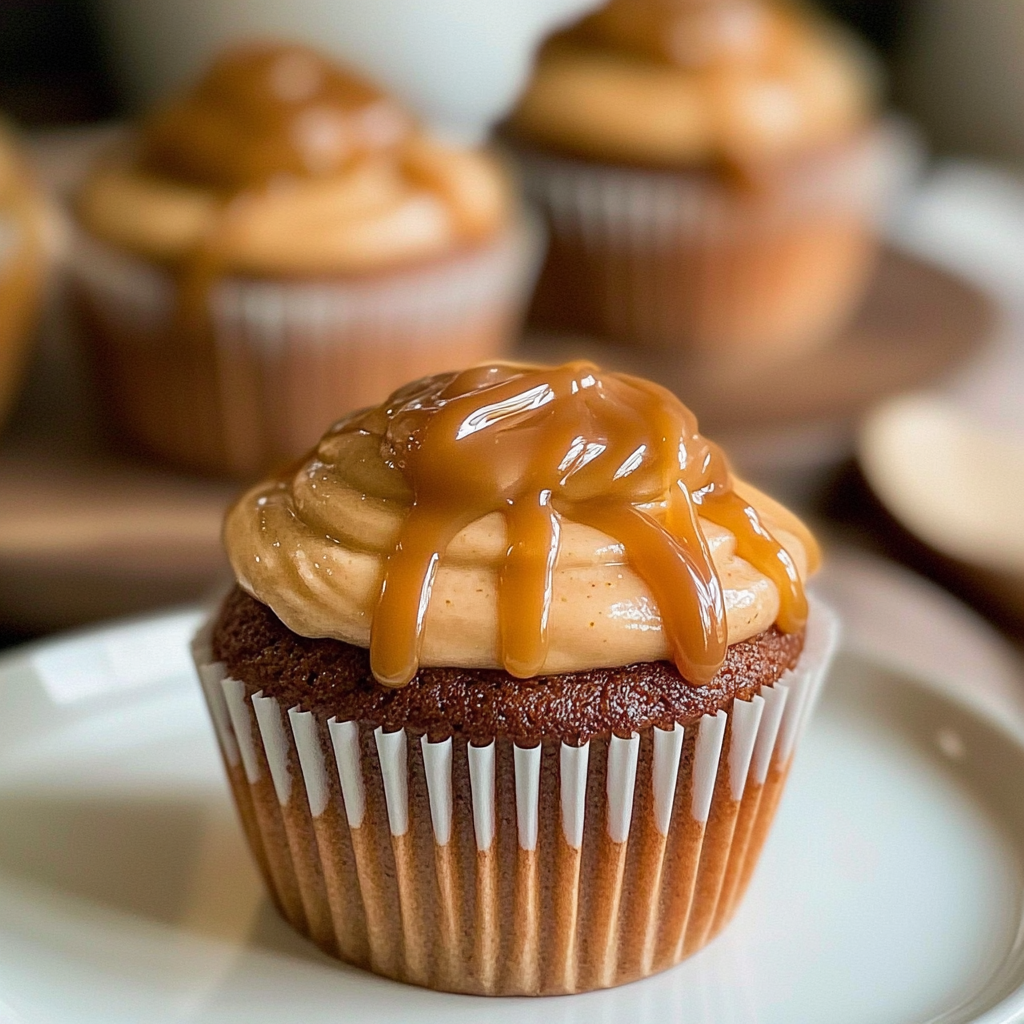 Recipe preparation for Salted Caramel Cupcakes