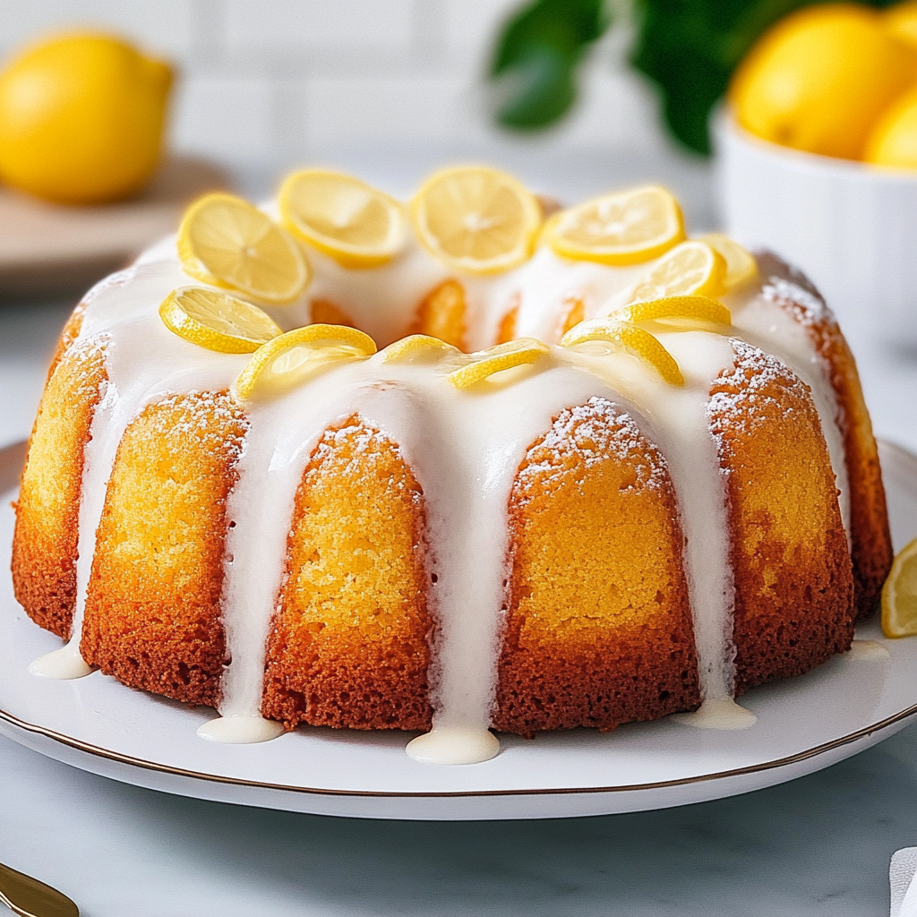 Recipe preparation for Lemon Pound Cake