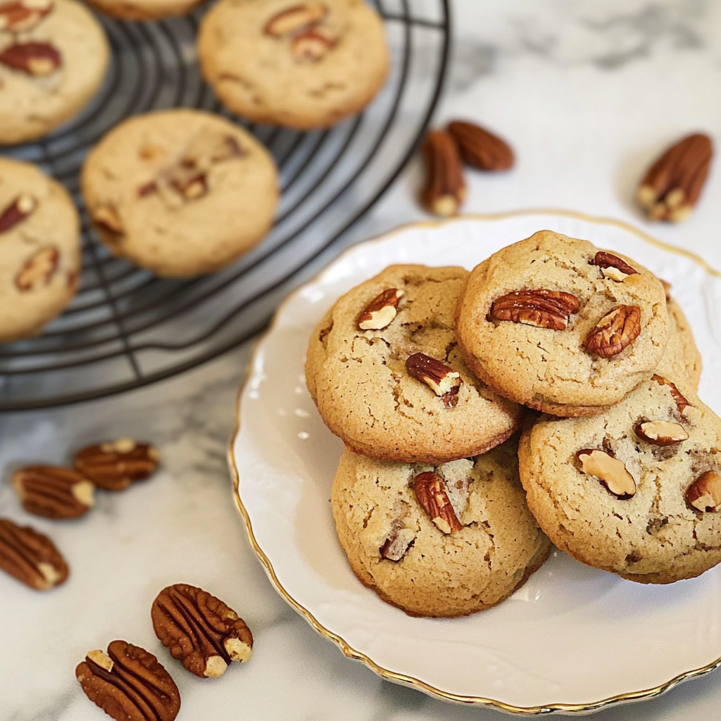 Recipe preparation for Maple Pecan Cookies