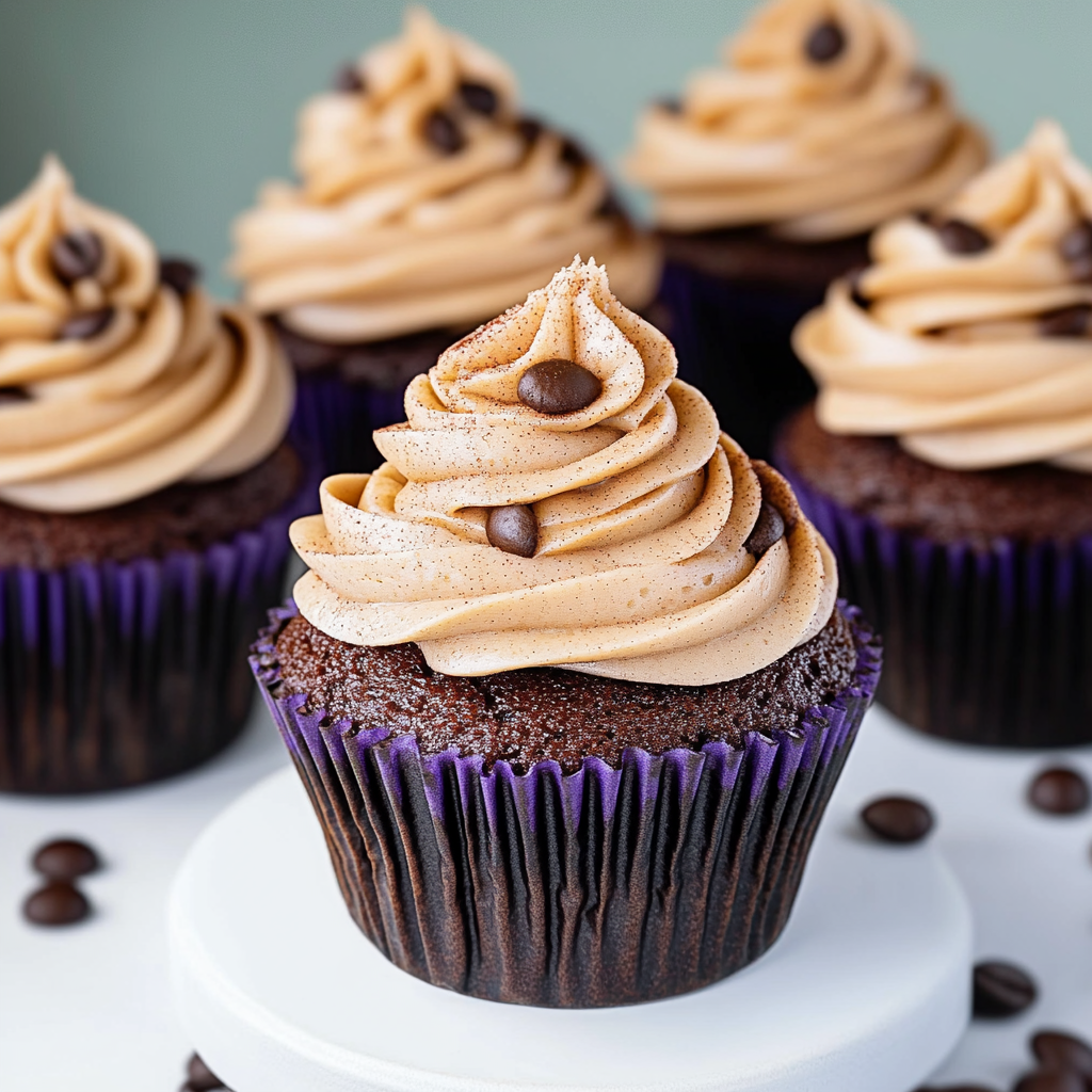 Recipe preparation for Espresso Mocha Cupcakes