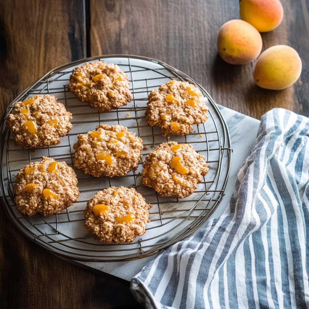 Recipe preparation for Peach Oatmeal Cookies