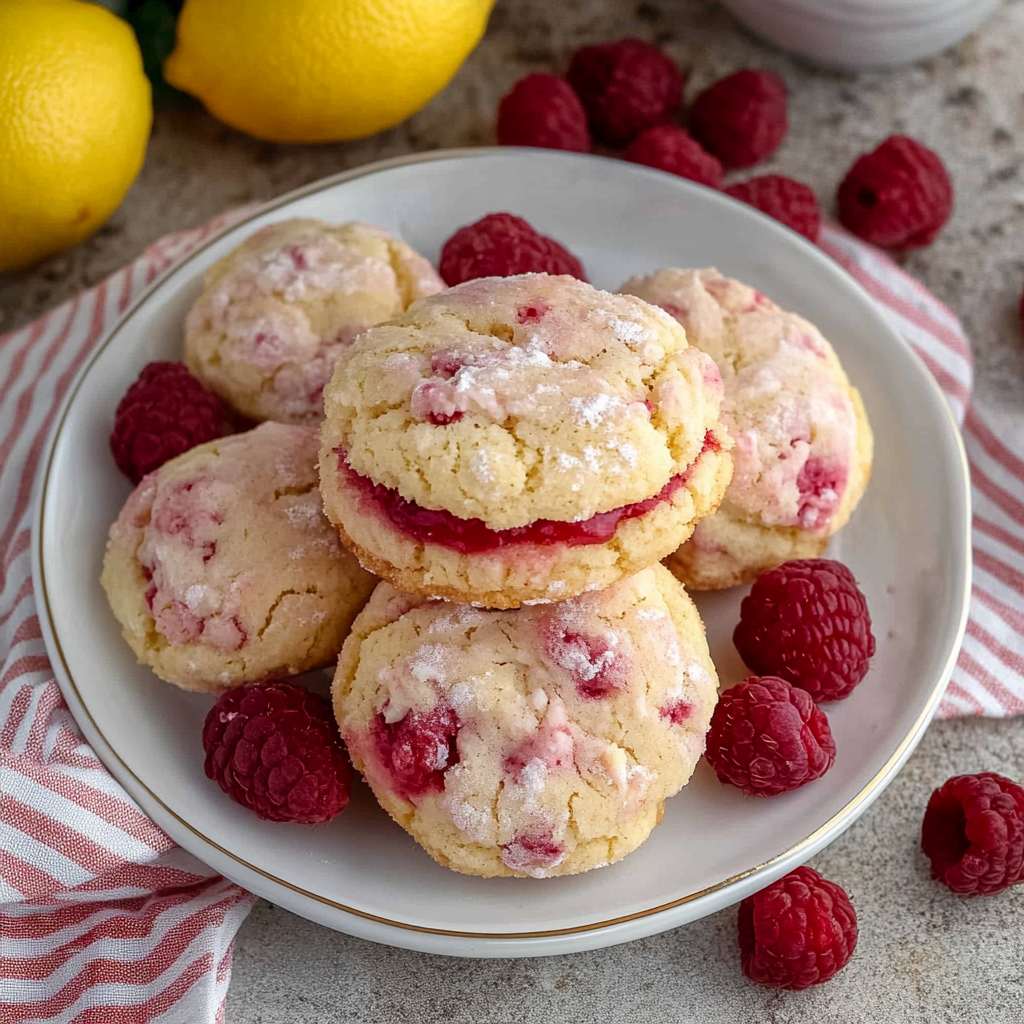 Recipe preparation for Raspberry Lemonade Cookies