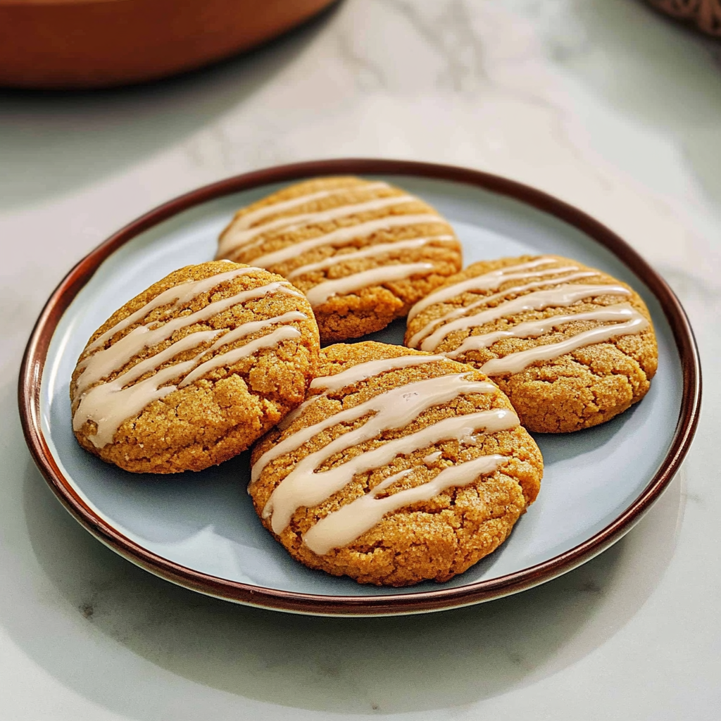 Recipe preparation for Glazed Pumpkin Cookies