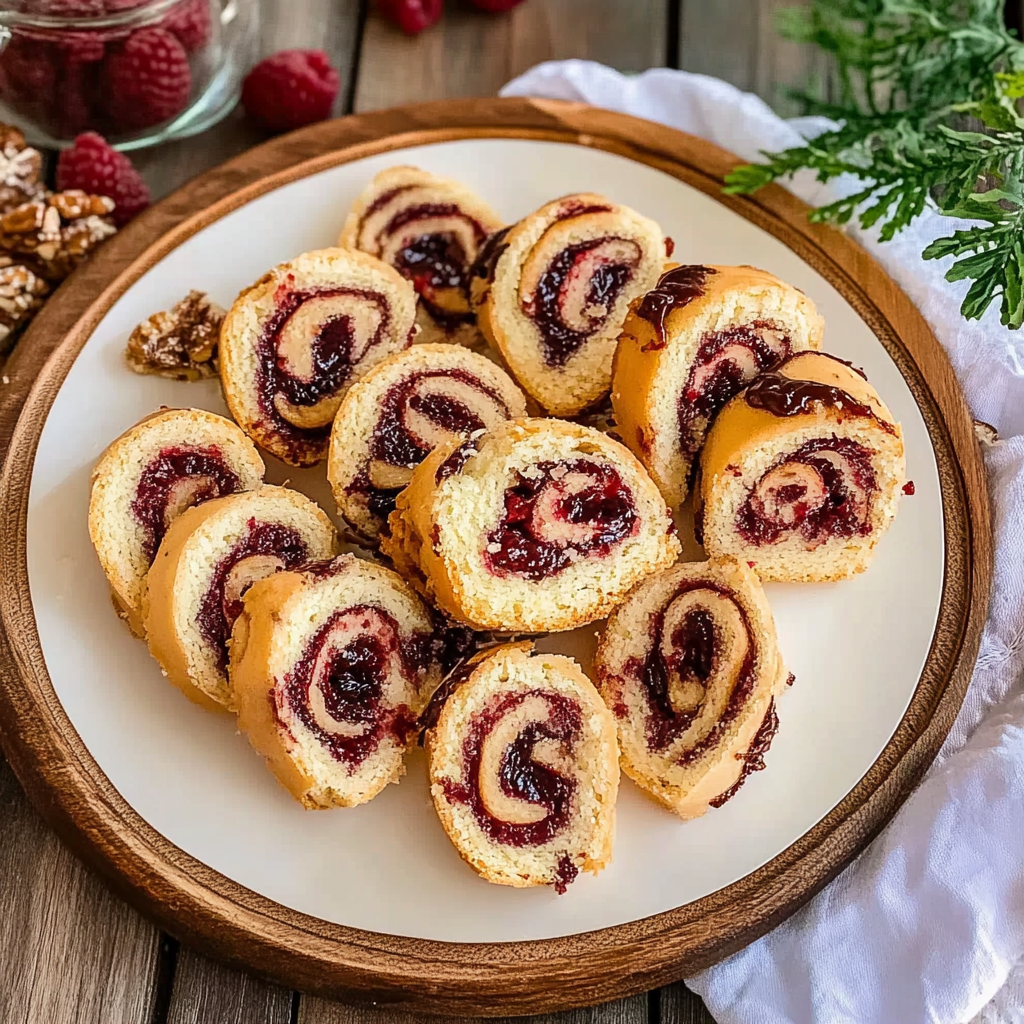 Recipe preparation for Raspberry Swirl Cookies