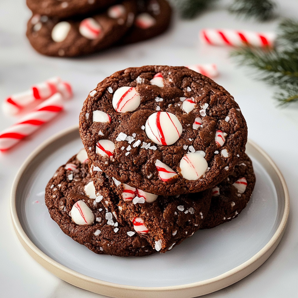 Recipe preparation for Chocolate Peppermint Cookies