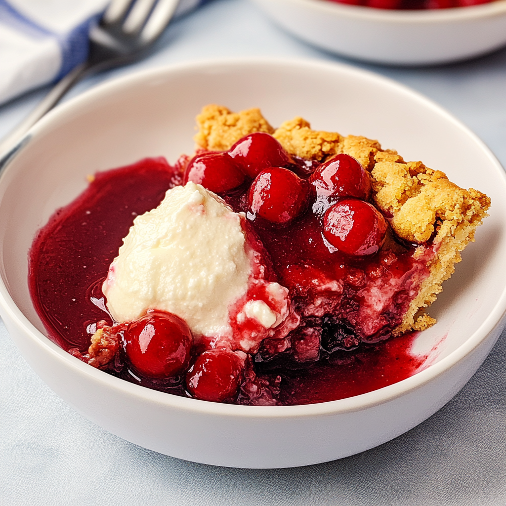 Recipe preparation for Cherry Dump Cake