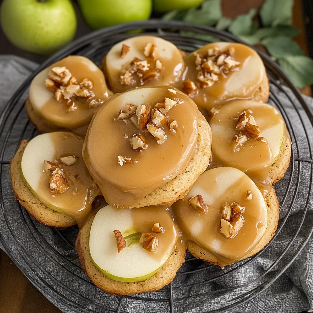 Recipe preparation for Caramel Apple Cookies