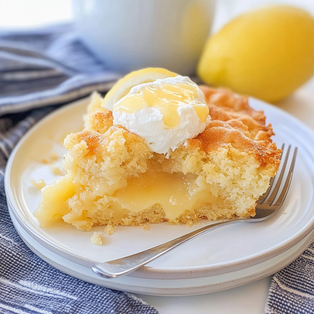 Recipe preparation for lemon cream cheese dump cake
