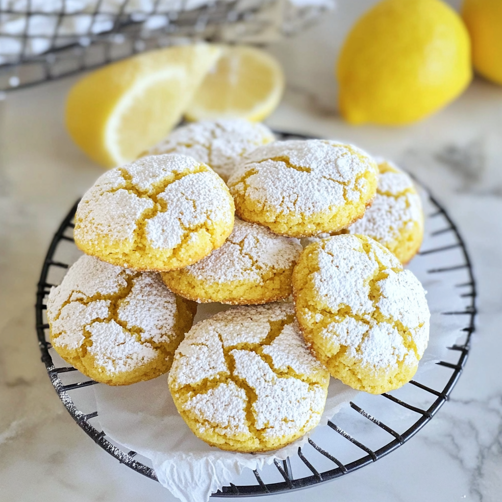 Recipe preparation for lemon crinkle cookies