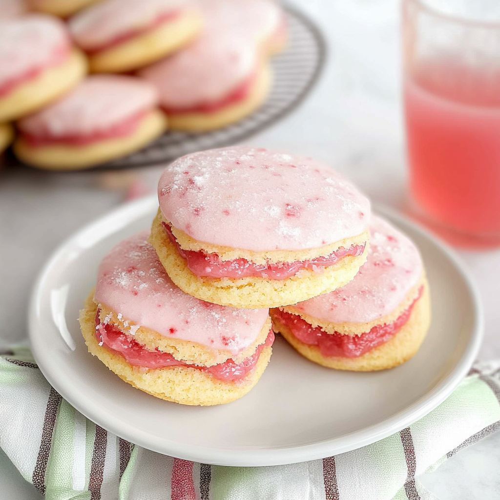 Recipe preparation for Cherry Coded Pink Lemonade Cookies