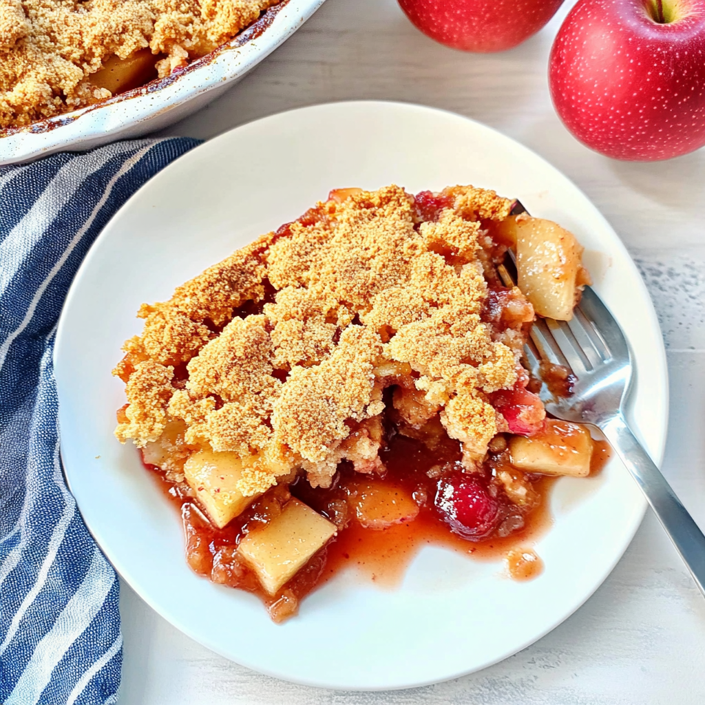Recipe preparation for Cranberry Apple Dump Cake