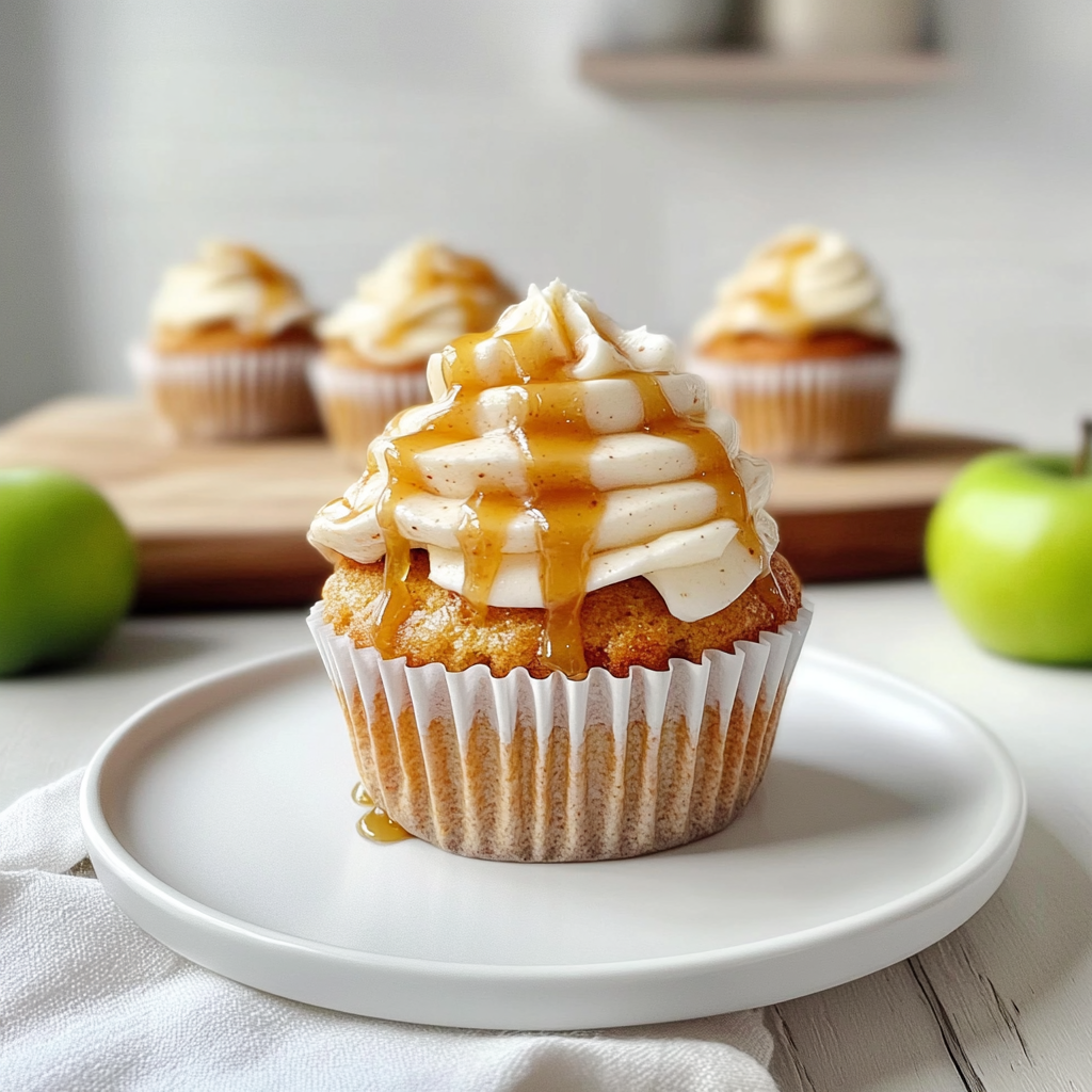 Recipe preparation for Apple Cinnamon Cupcakes