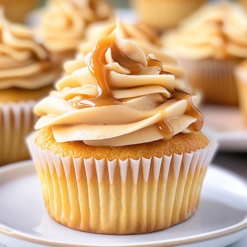 Recipe preparation for Salted Caramel Cupcakes