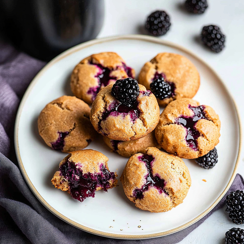 Recipe preparation for Blackberry Muffin Cookies