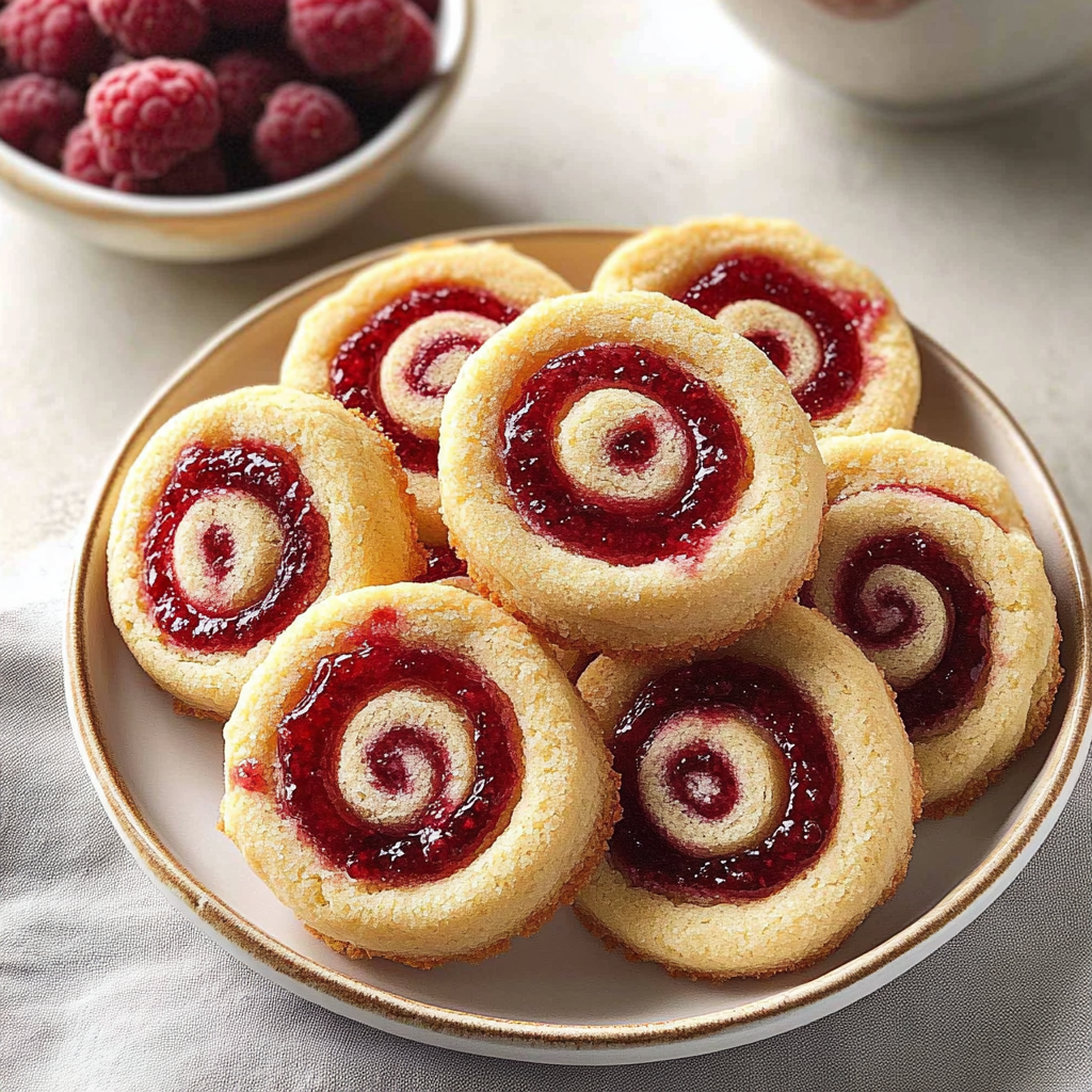 Recipe preparation for Raspberry Swirl Cookies