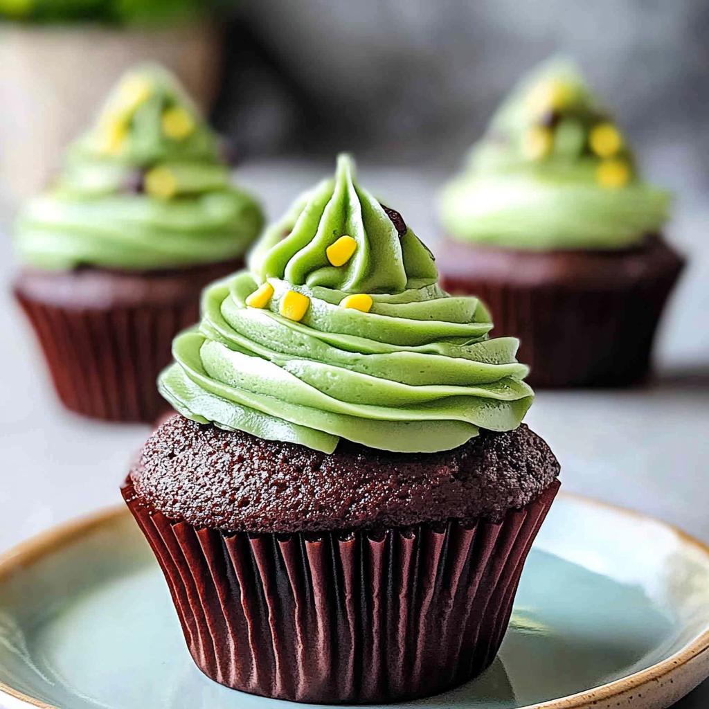 Recipe preparation for Chocolate Avocado Cupcakes