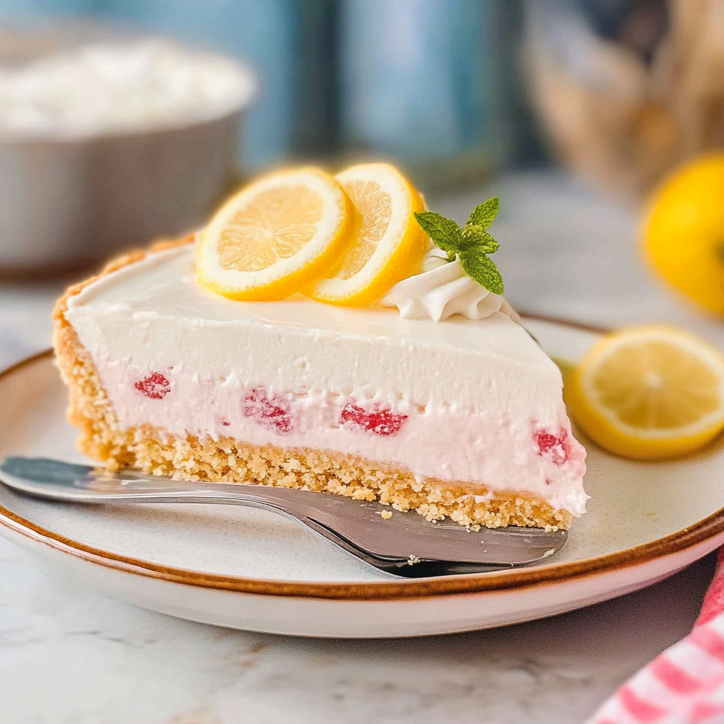 Recipe preparation for Frozen Lemonade Cake