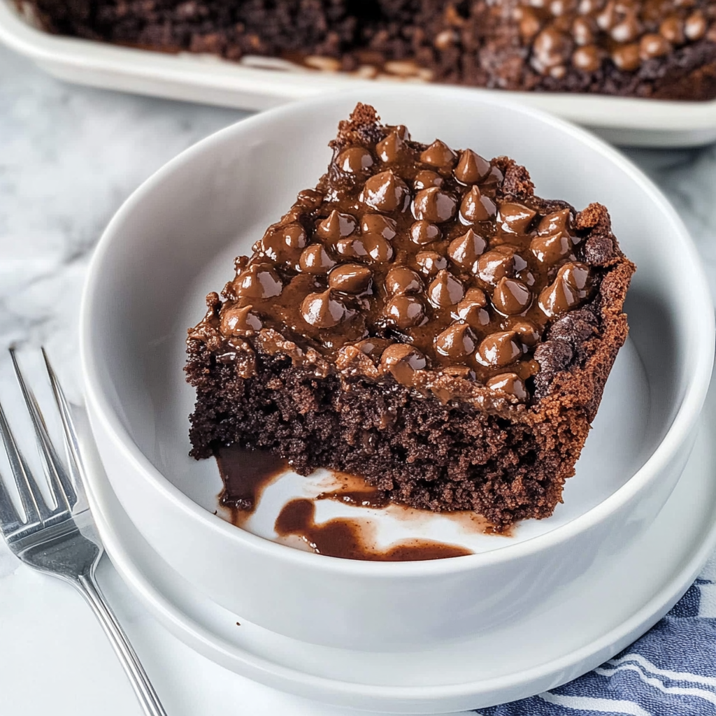 Recipe preparation for Mocha Dump Cake