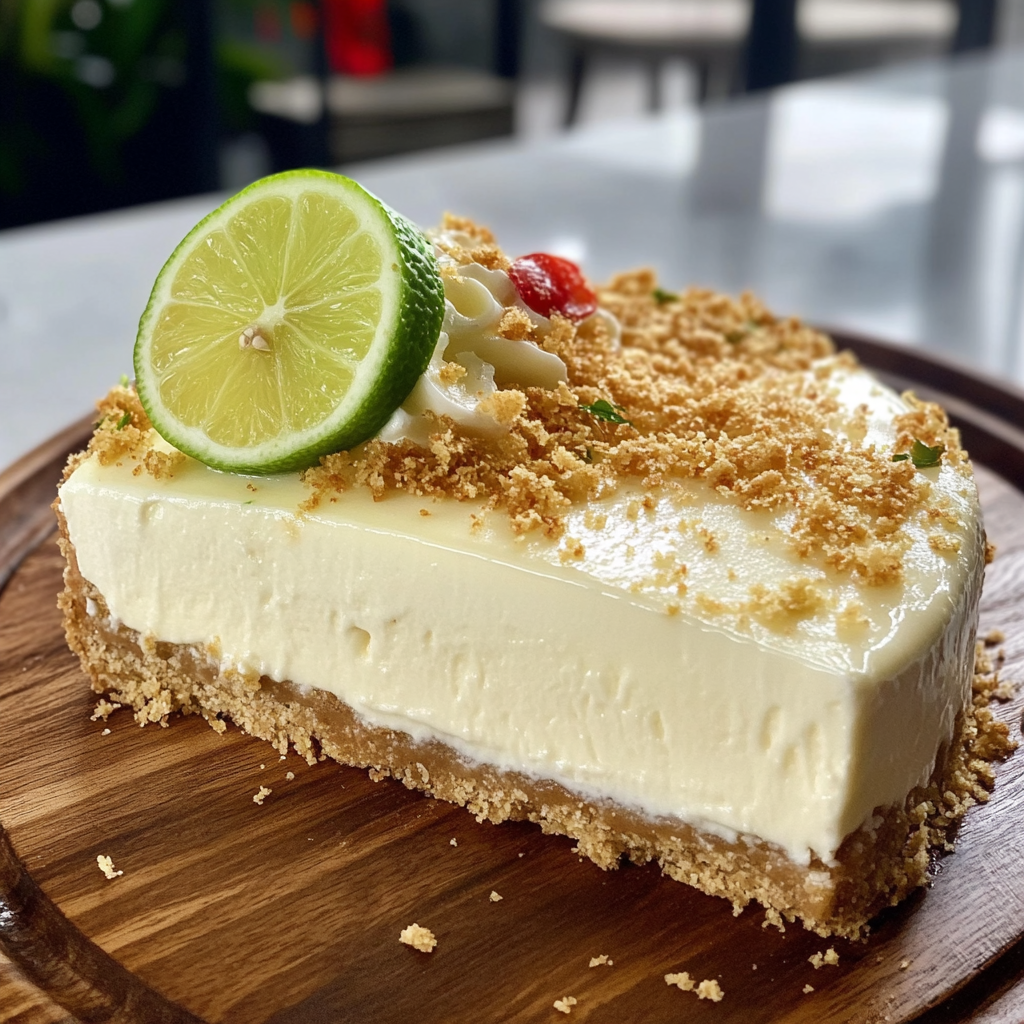 Recipe preparation for Coconut Lime Cheesecake Cake