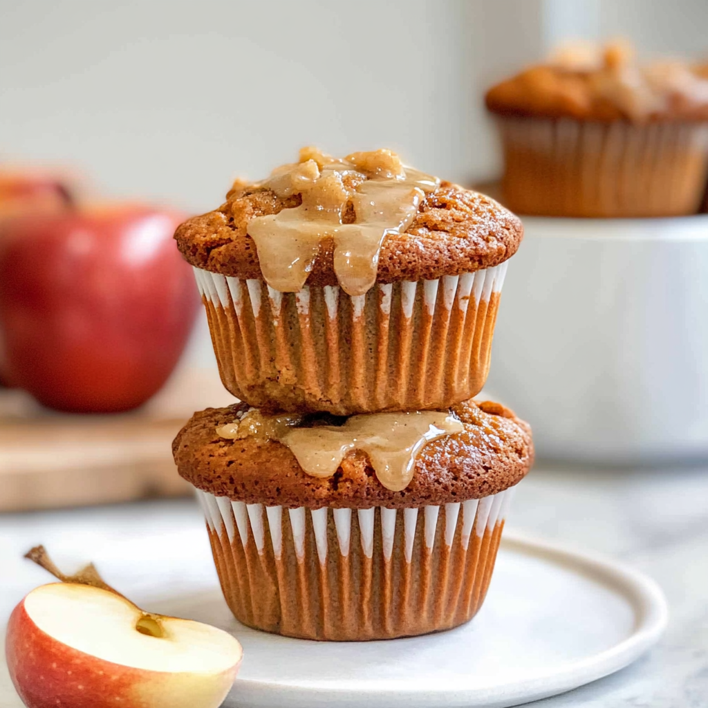Recipe preparation for Cinnamon Apple Streusel Cupcakes