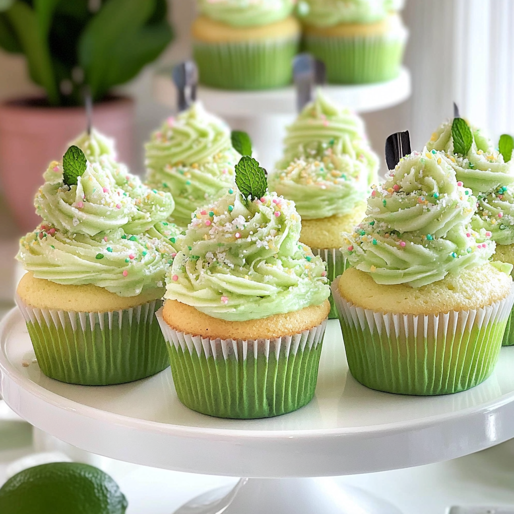 Recipe preparation for Mojito Mint Lime Cupcakes