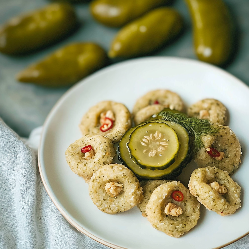 Recipe preparation for Pickle Fix Cucumber Dill Cookies