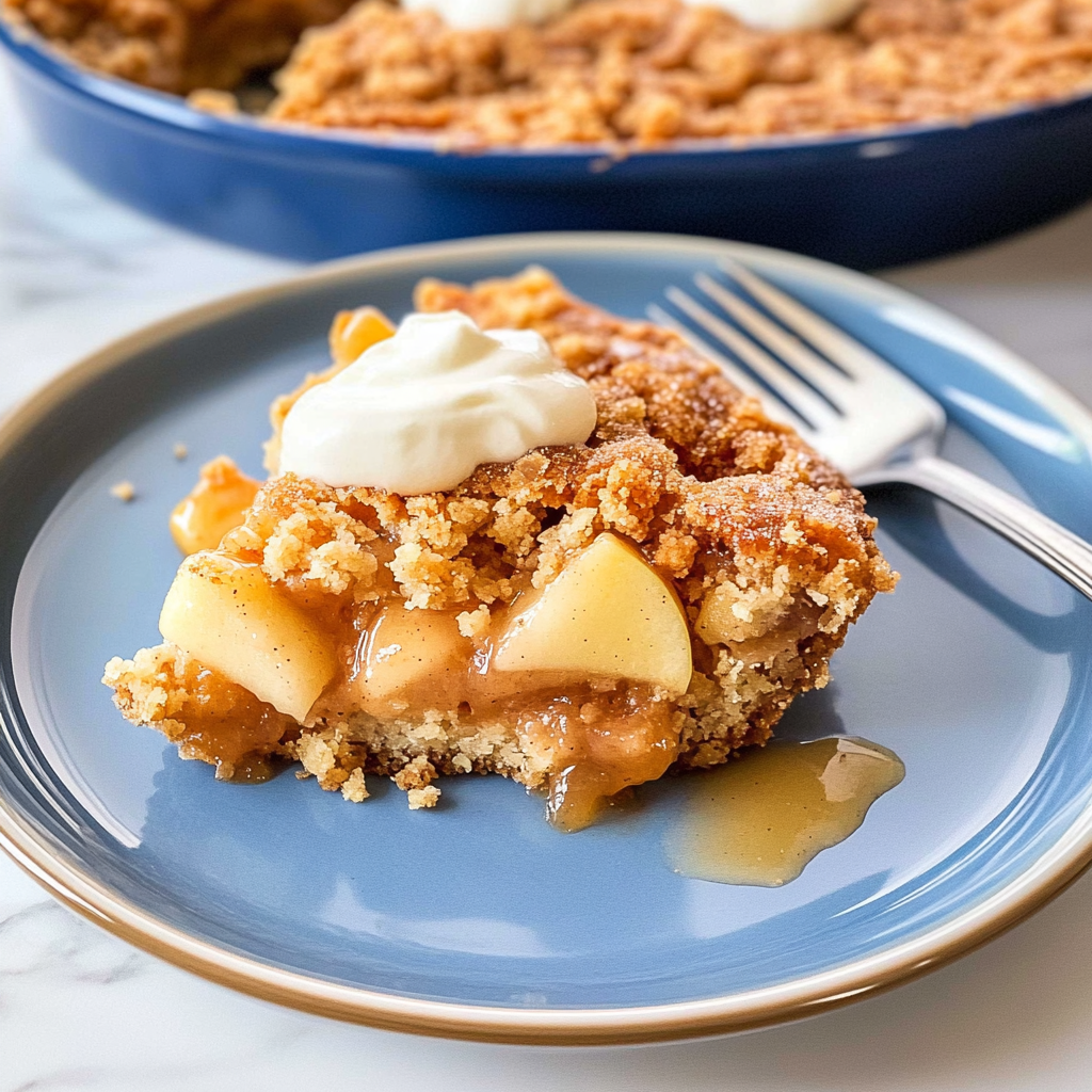 Recipe preparation for Honeycrisp Apple Cinnamon Dump Cake