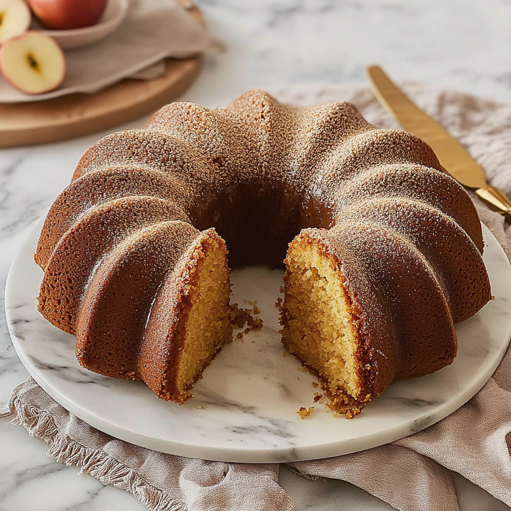 Recipe preparation for Apple Cider Donut Cake