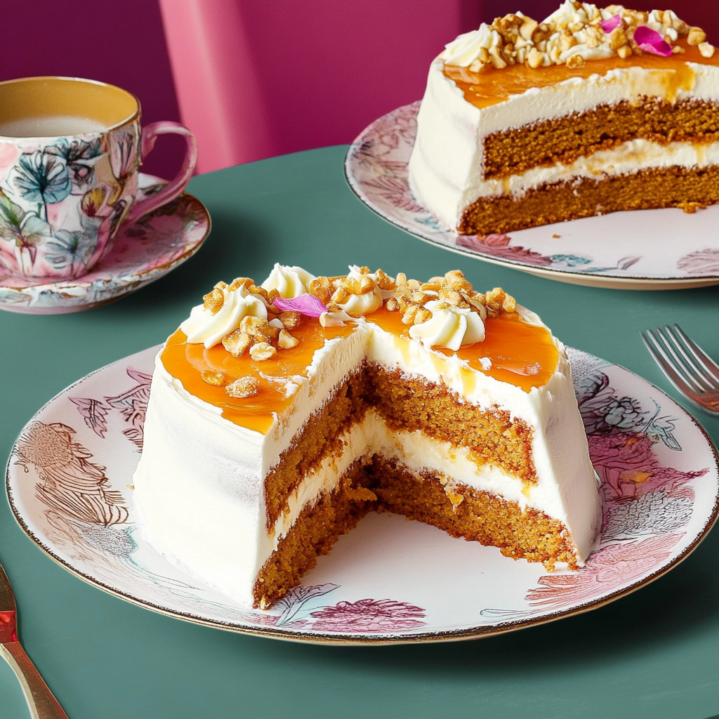 Recipe preparation for Pumpkin Spice Layer Cake