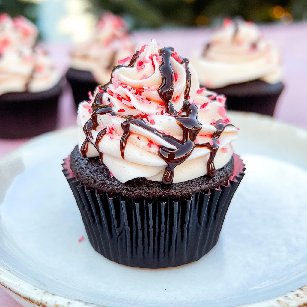 Recipe preparation for Chocolate Peppermint Cupcakes