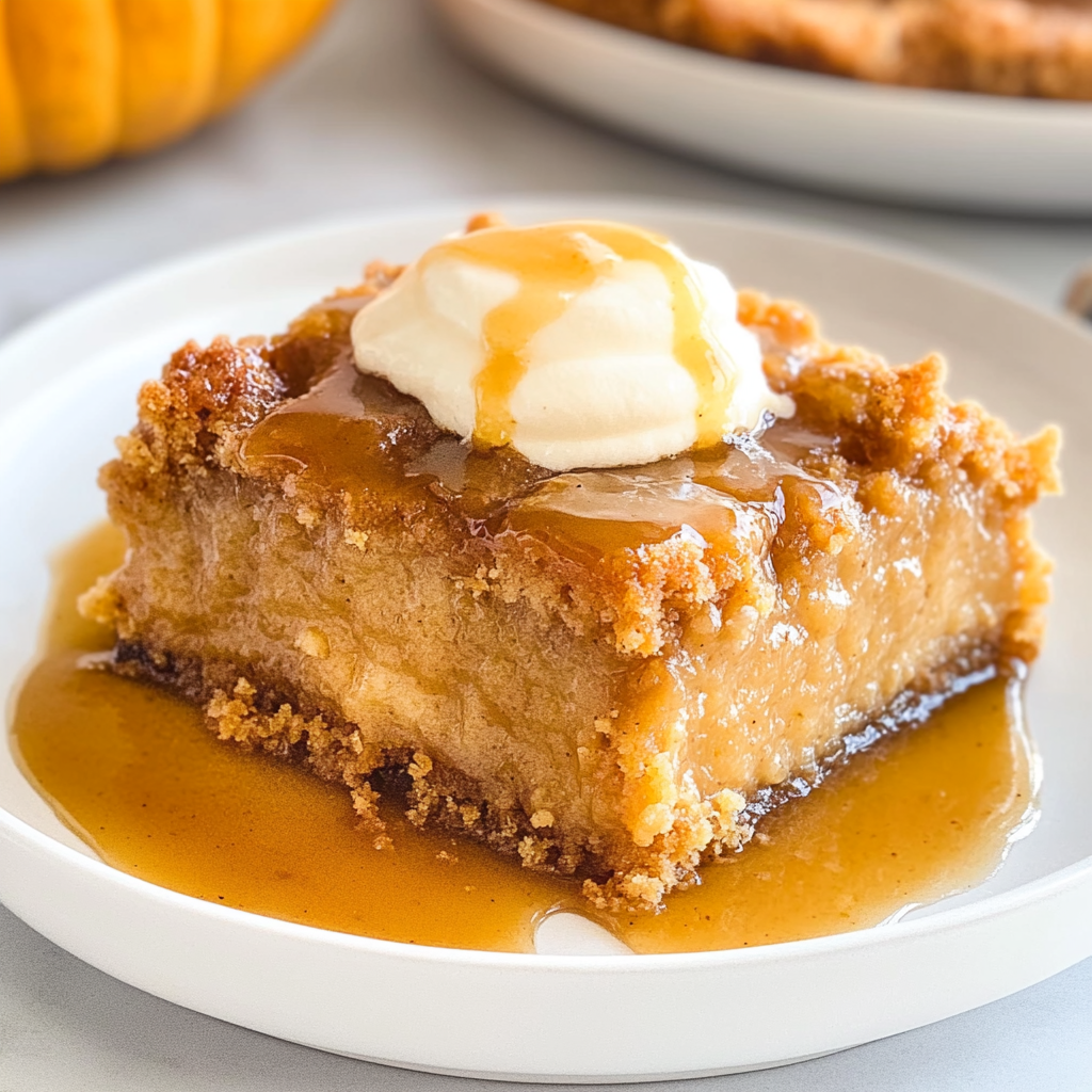 Recipe preparation for Pumpkin Cheesecake Dump Cake