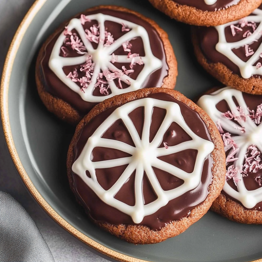 Recipe preparation for Spider Web Royal Icing Cookies